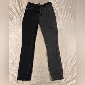 Abercrombie high waisted two toned straight leg jeans. Size 24